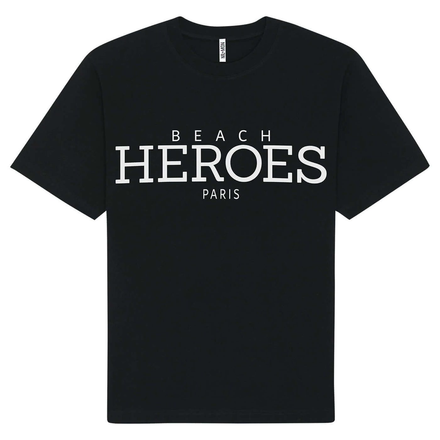 XXL Beach Shirt "Heroes" - black