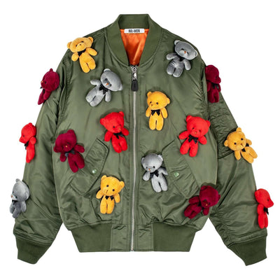 Bomber Jacket "Bear Gang" - army green