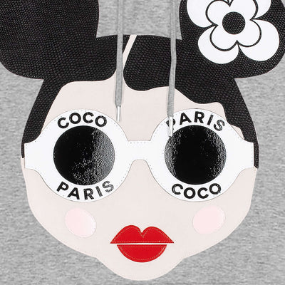 Hoodie "Coco" - heather grey (Detail)