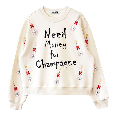 Sweatshirt "Champagne Girl" - creme
