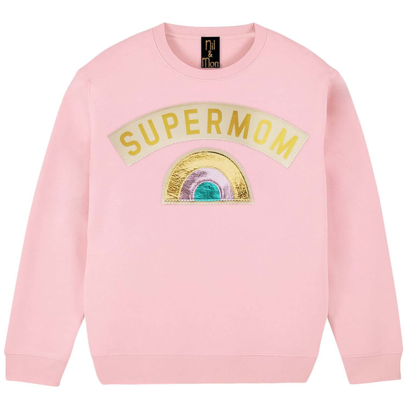 Sweatshirt "Supermom" - light pink