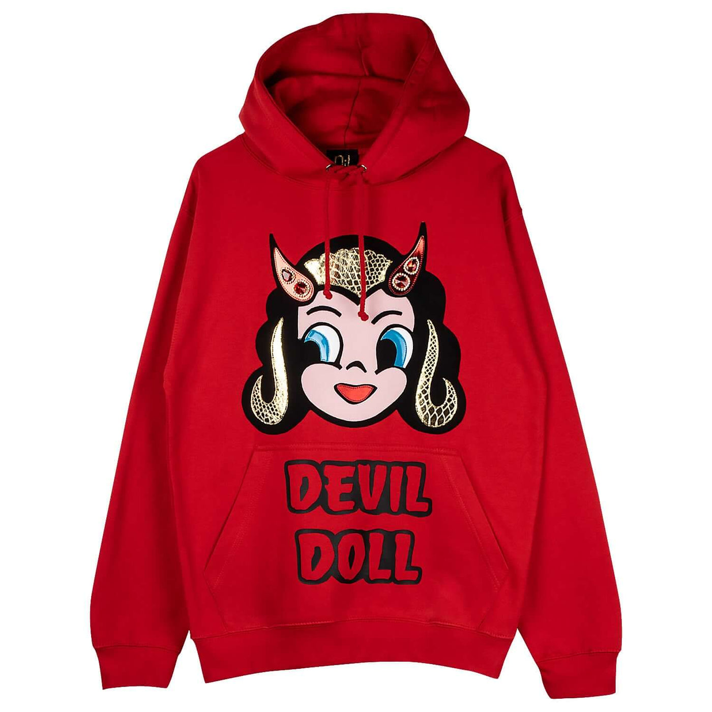 Hoodie "Devil Doll" - red