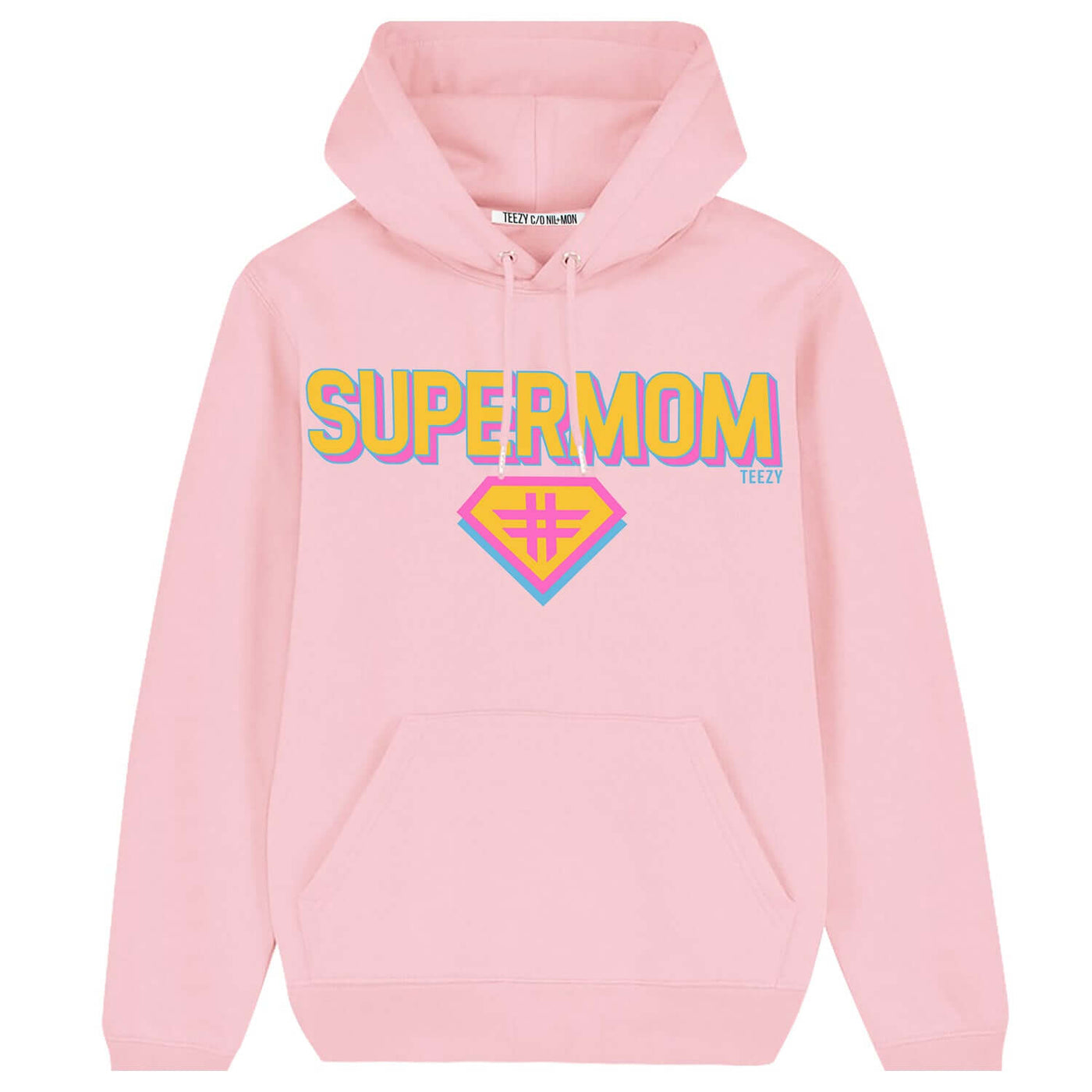 Hoodie "TZ Supermom" - light pink