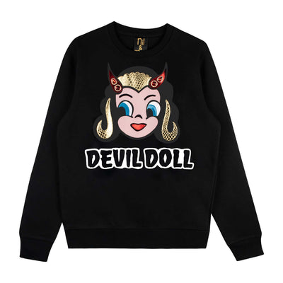 Sweatshirt "Devil Doll" - black