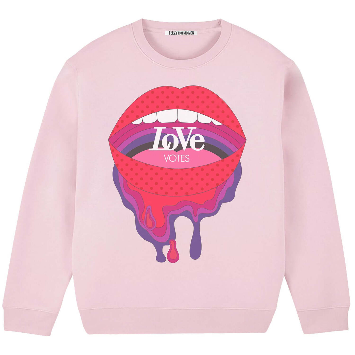 Sweatshirt "TZ Love V" - light pink