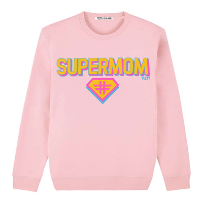 Sweatshirt "TZ Supermom" - light pink