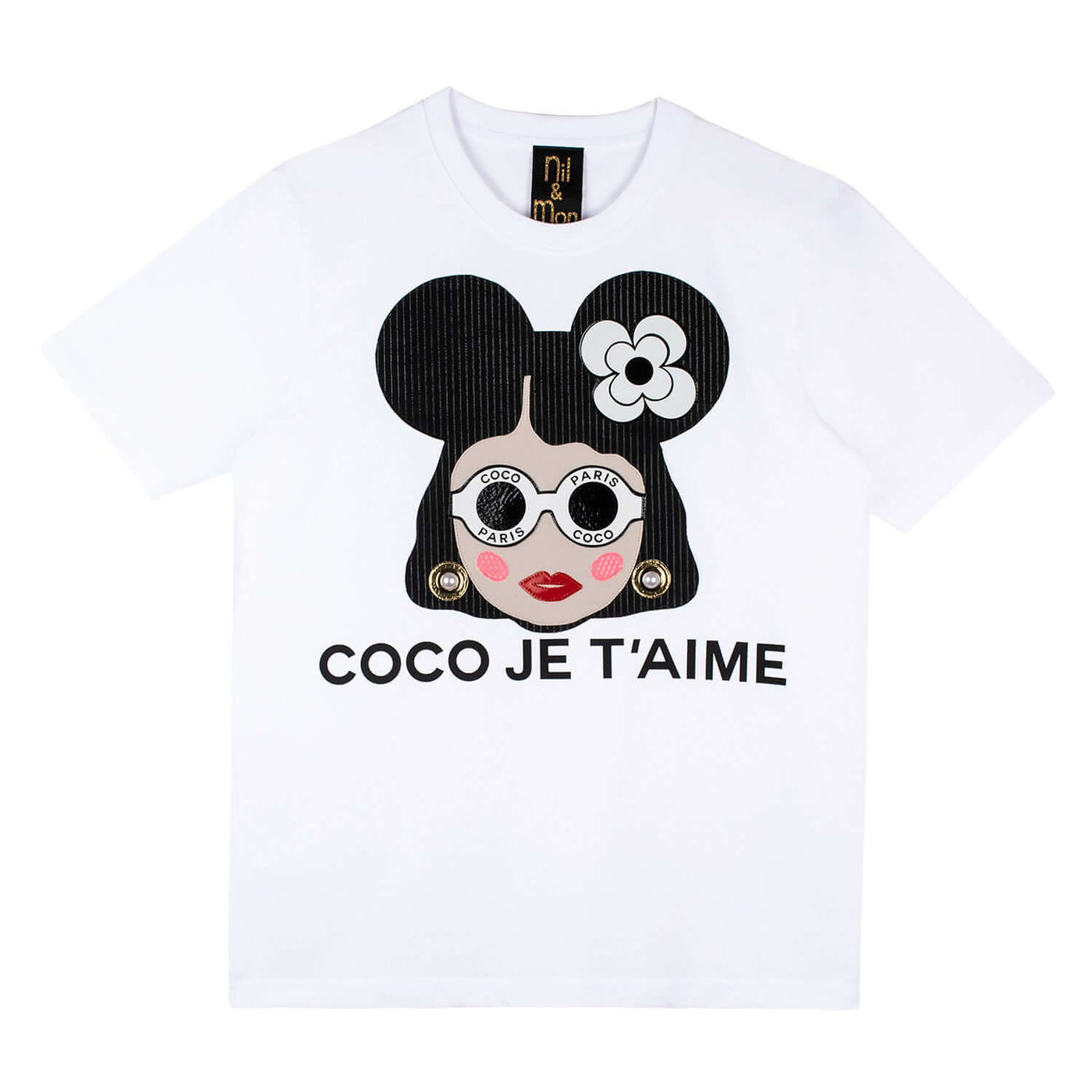 T-Shirt "Coco Je" - white