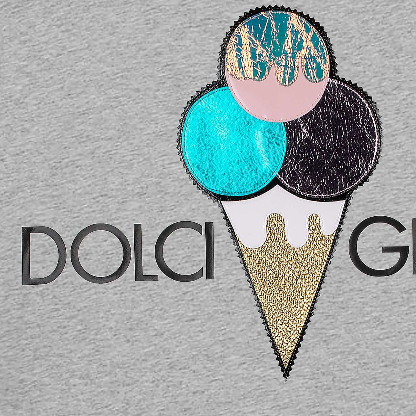 T-Shirt "Dolci Gelati" - heather grey (Detail)
