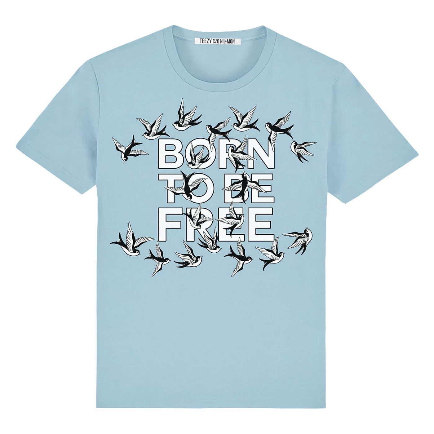 T-Shirt "TZ Free White" - light blue