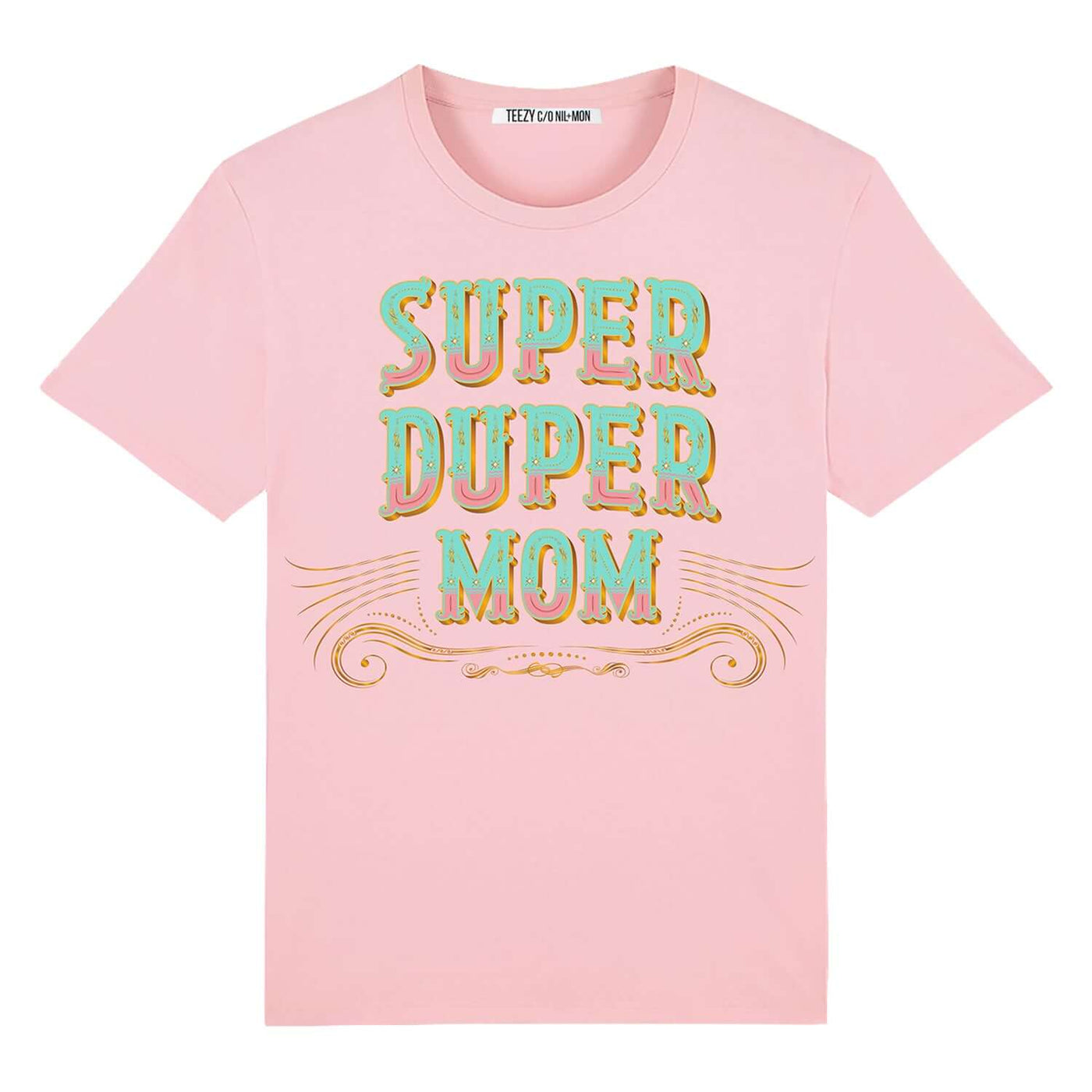 T-Shirt "TZ Mom Teal" - light pink