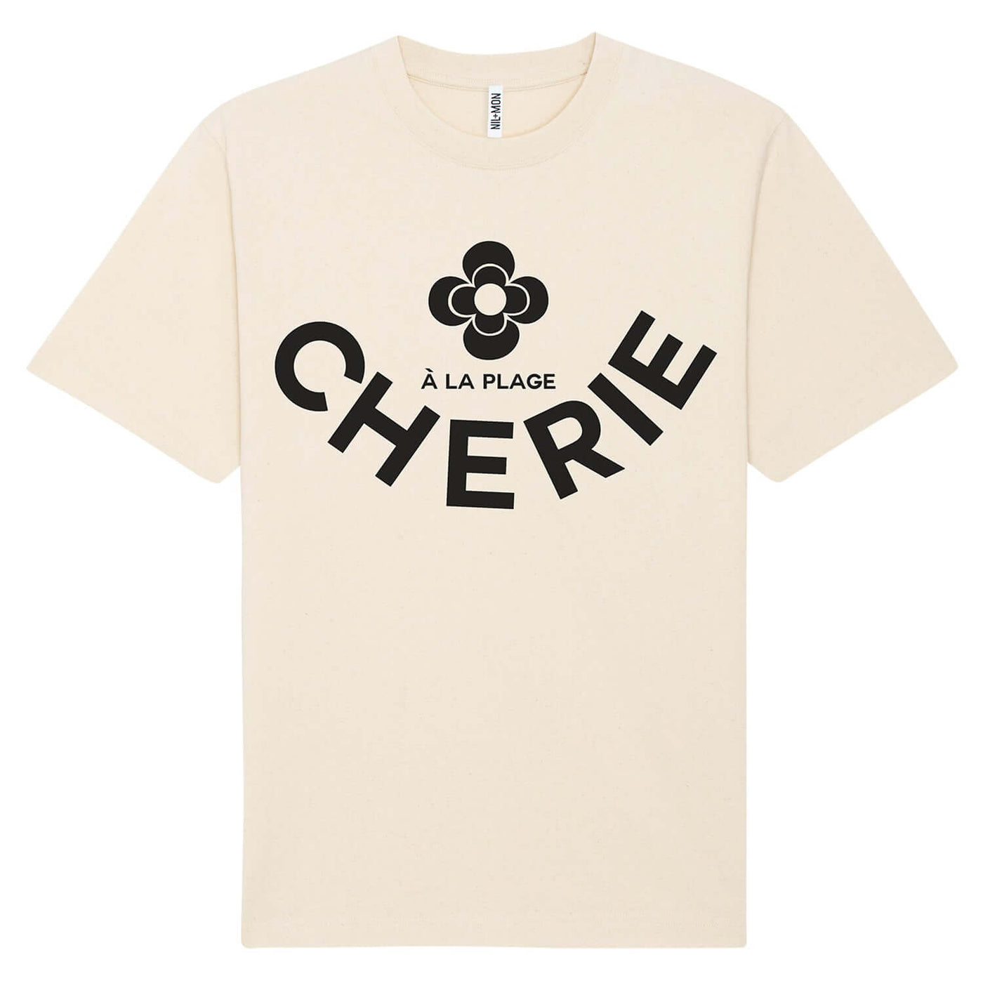 XXL Beach Shirt "Cherie" - creme