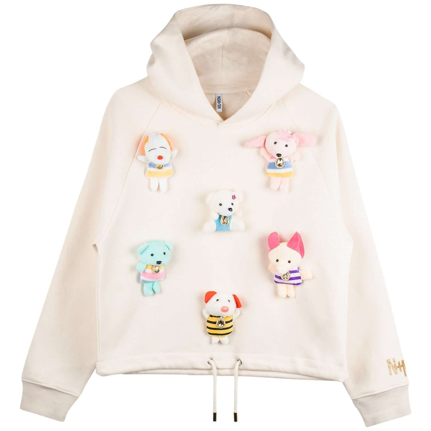 Crop Hoodie "Toykio Story" - creme