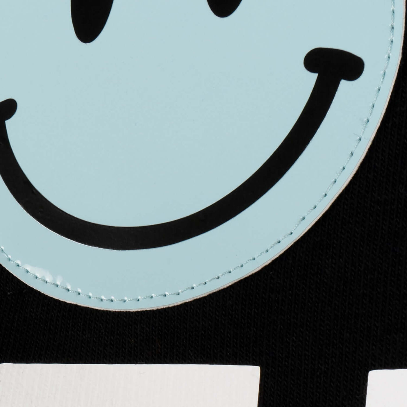 Crop Sweatshirt "Smile" - black (Detail)