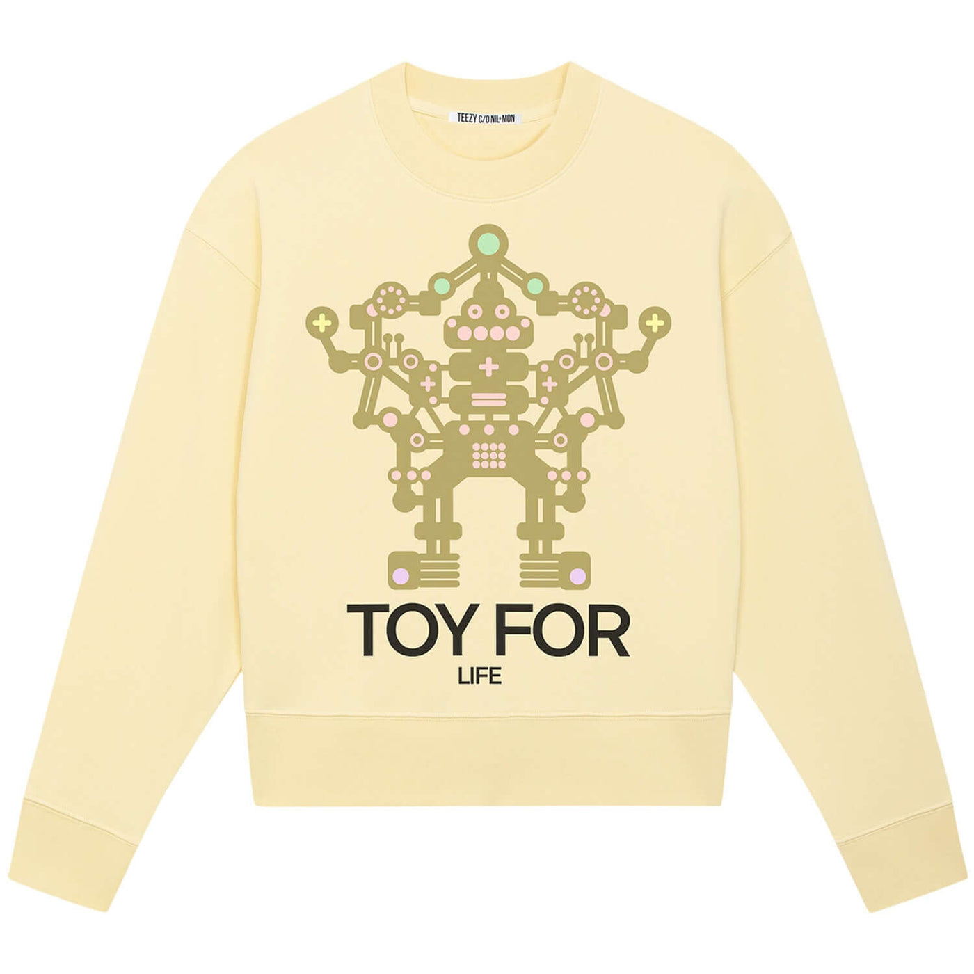 Crop Sweatshirt "TZ Toy" - lemon