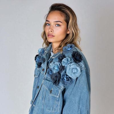Denim Jacket "Roses"