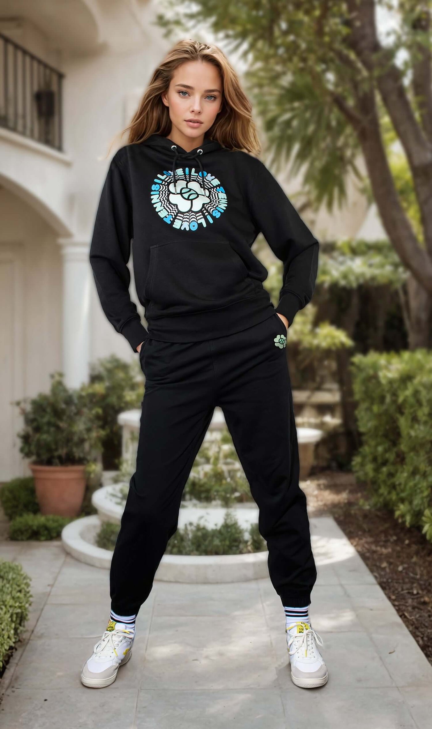 NIL+MON Hoodie "Circle Blue"