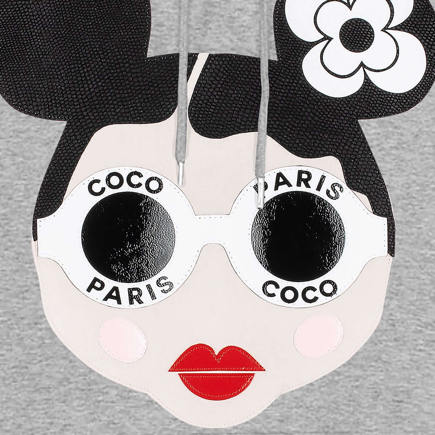 Hoodie "Coco" - heather grey (Detail)