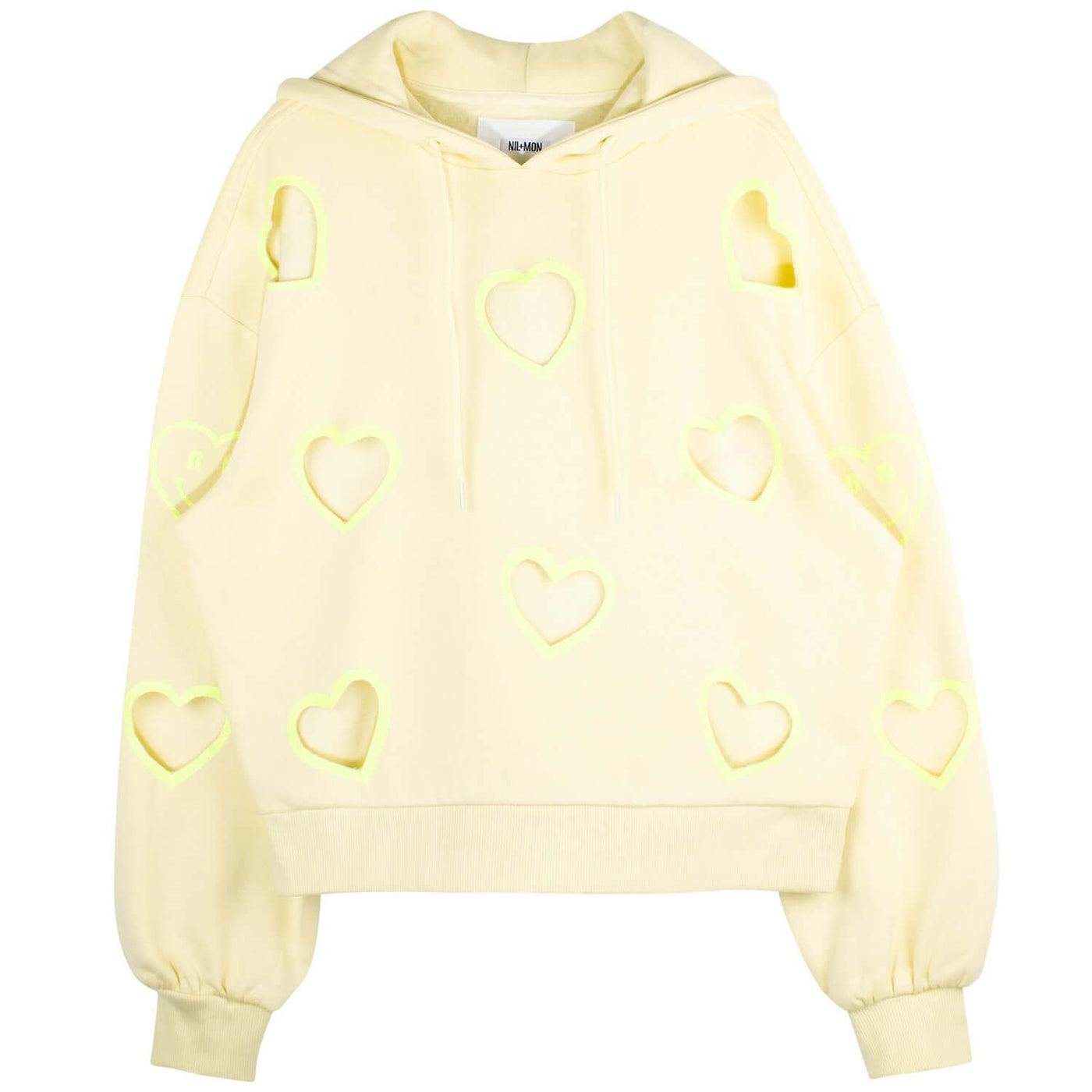 Hoodie "Flying Hearts" - lemon