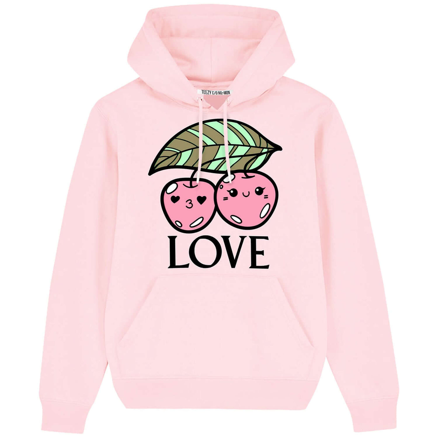 Hoodie "TZ Cherry" - light pink