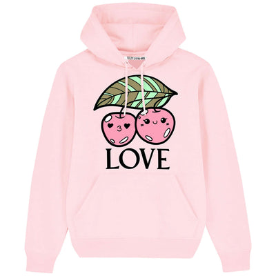 Hoodie "TZ Cherry" - light pink