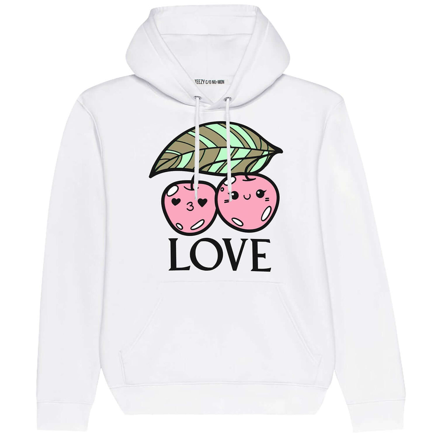 Hoodie "TZ Cherry" - white