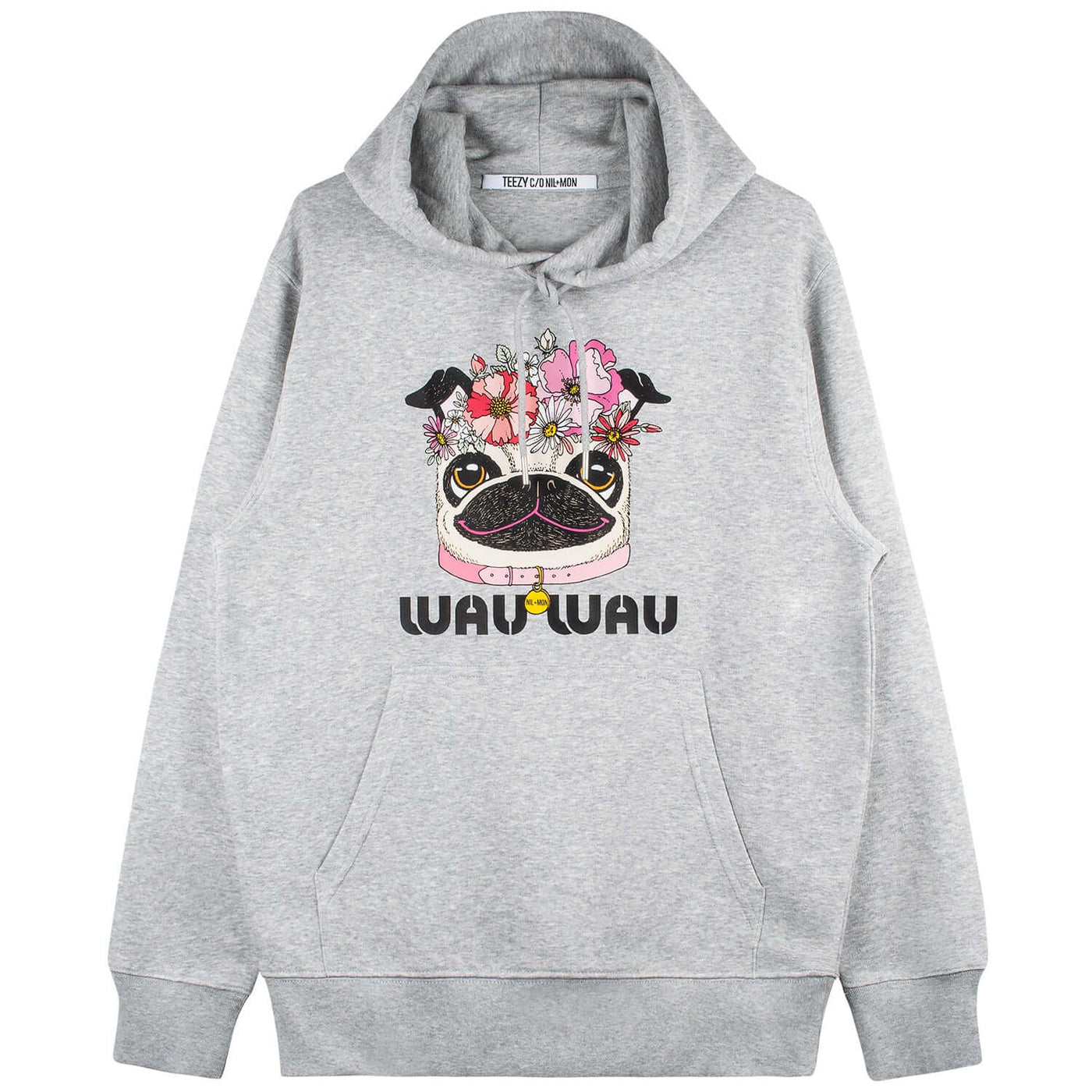 Hoodie "TZ FLWR Wau" - heather grey