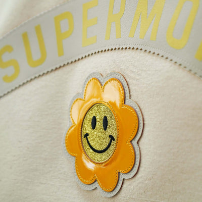 Oversize Canvas Bag "Supermom" - natural (Details)