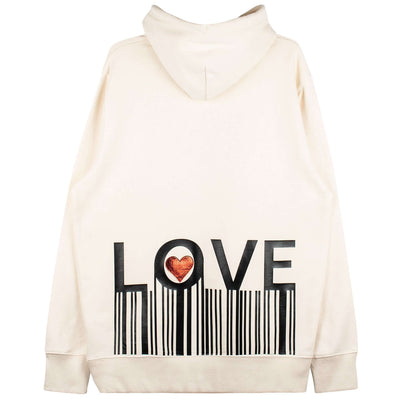 Oversize Hoodie "Love" - creme (Back)