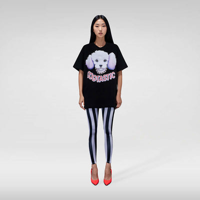 Oversize Tee "Dogtastic" - black (Model)