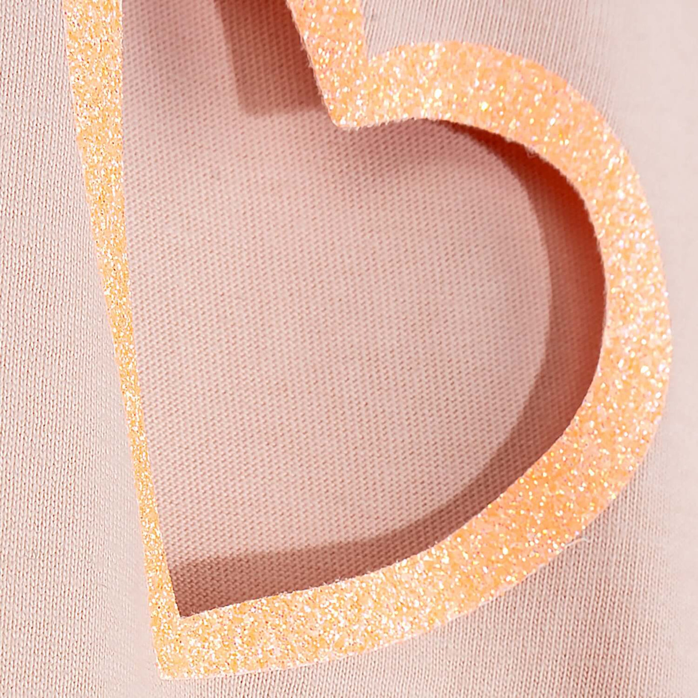 Oversize Tee "Flying Hearts" - peach (Detail)