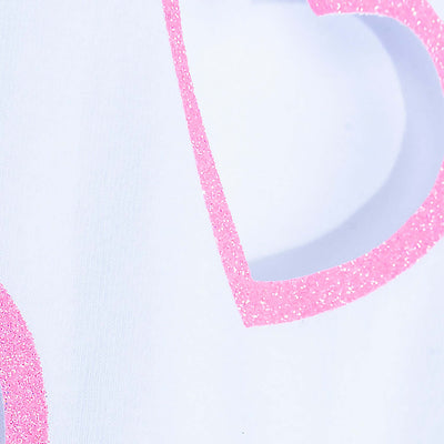 Oversize Tee "Flying Hearts" - white (Detail))