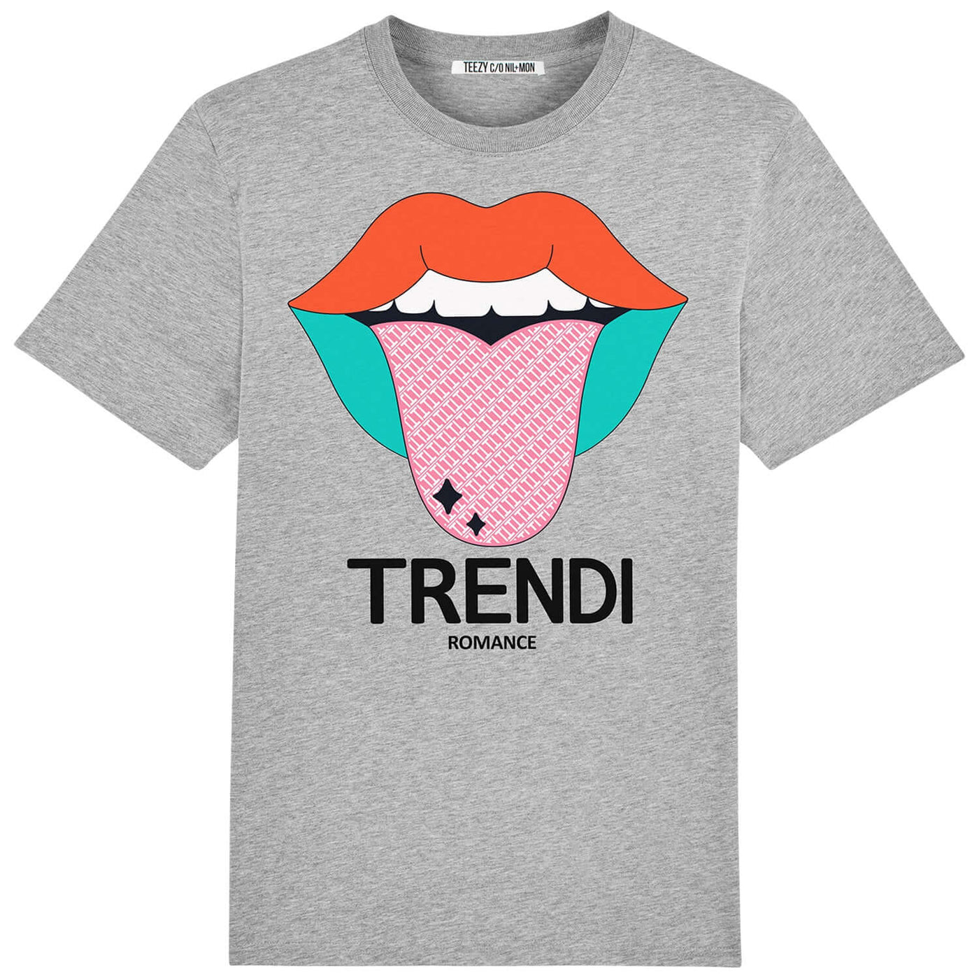 Oversize Tee "TZ Trendi" - heather grey