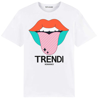 Oversize Tee "TZ Trendi" - white