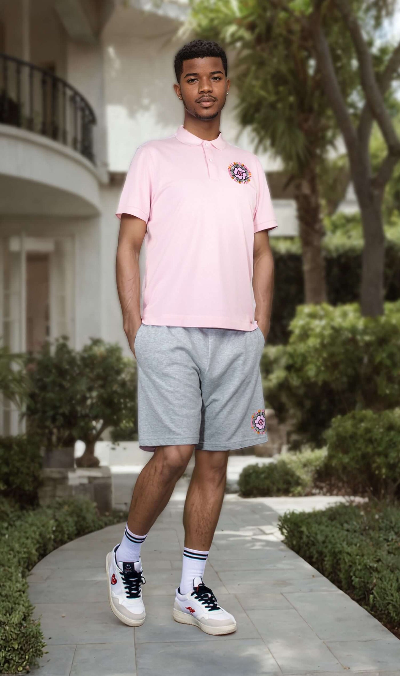 NIL+MON Polo Shirt "Circle Rose"