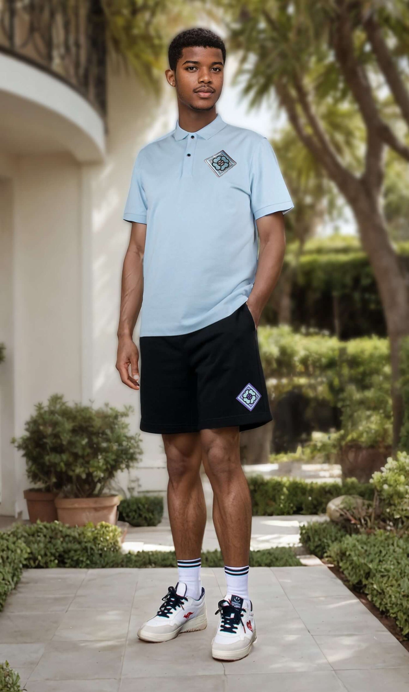 NIL+MON Polo Shirt "Clover Blue"