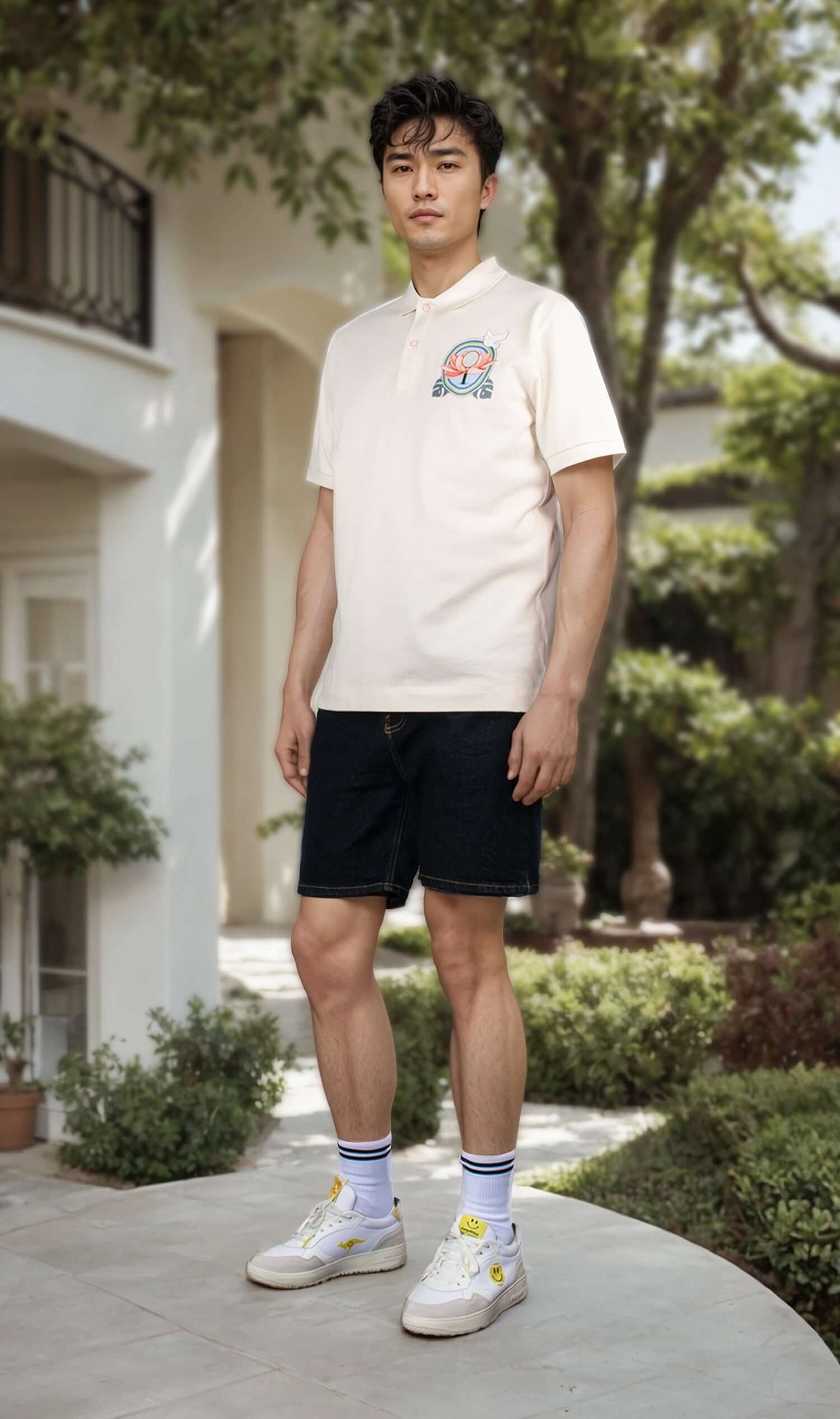 NIL+MON Polo Shirt "Dove"