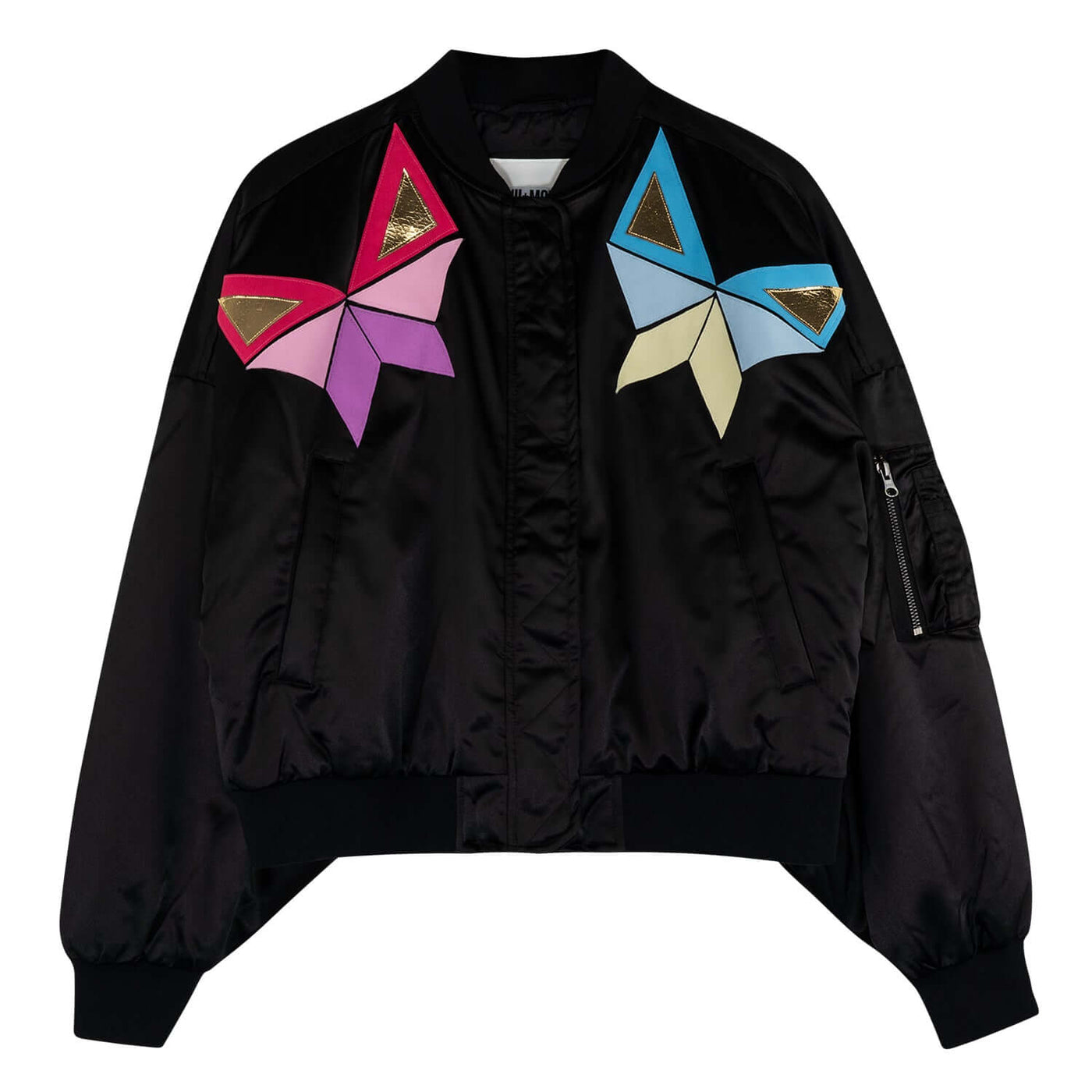 Short Bomber Jacket "Butterflies"