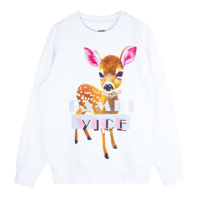 Sweatshirt "Bambi Vice" - white