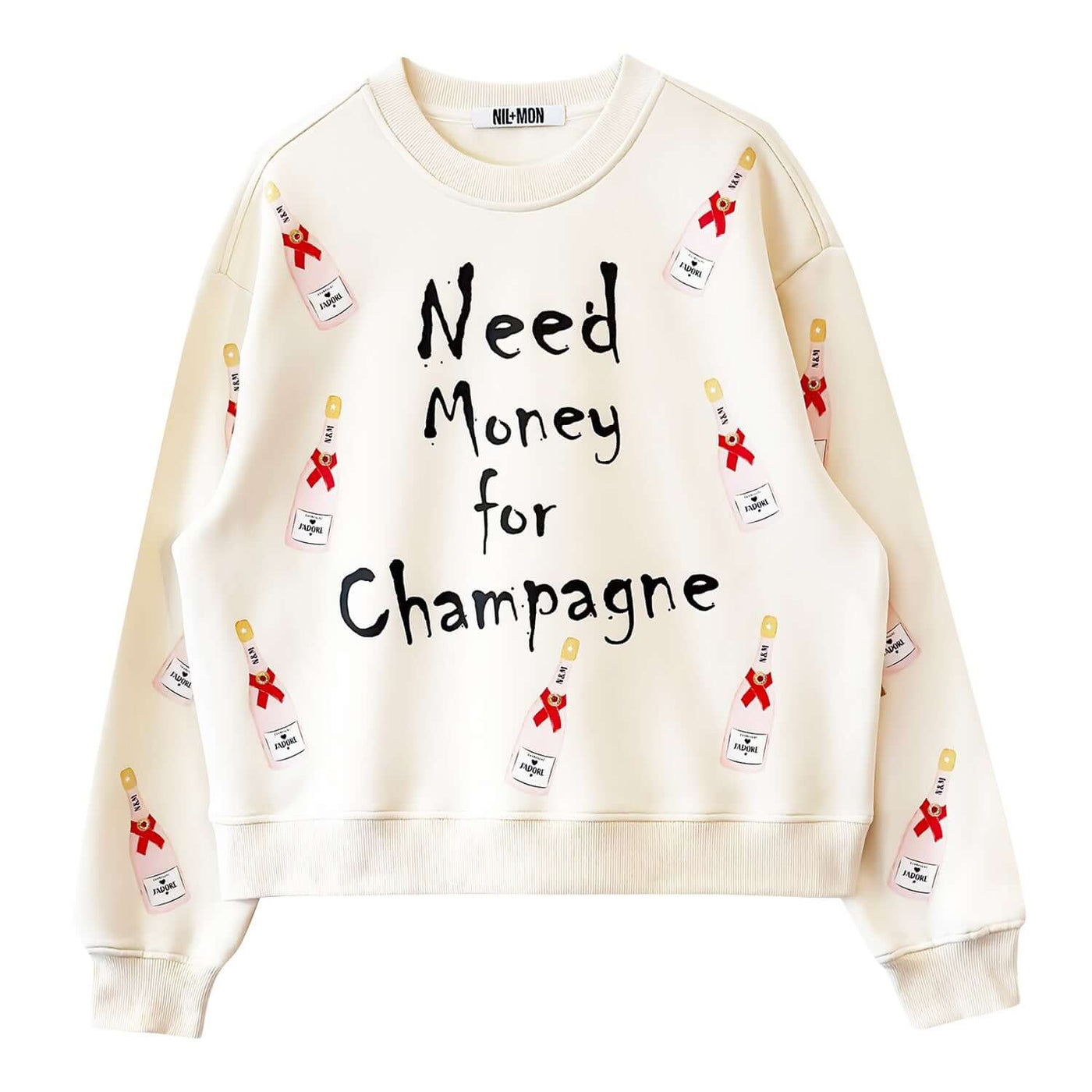 NIL+MON Sweatshirt "Champagne Girl"