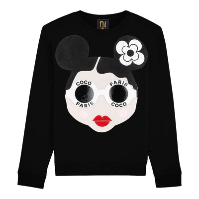 Sweatshirt "Coco" - black