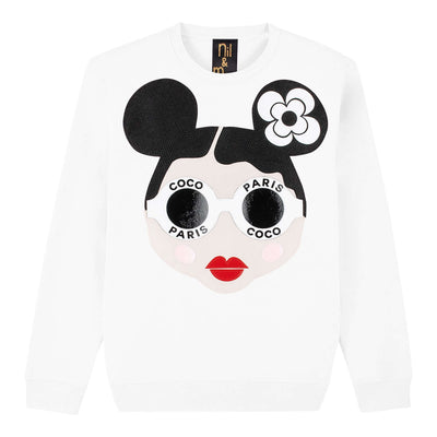 Sweatshirt "Coco" - white