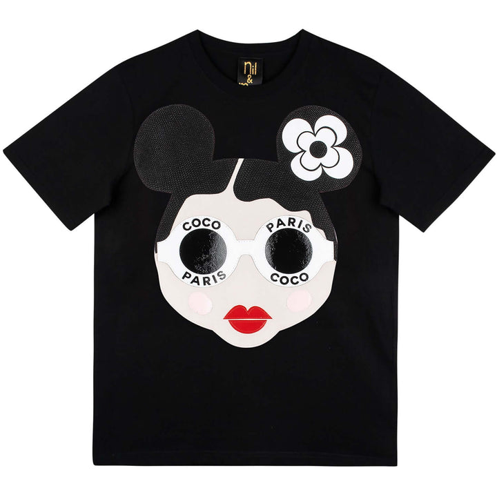 (U）♥・MOBBTシャツ　COCOROTシャツ 100－150cm】刺繍ロゴ転写プリントBOYSTシャツ