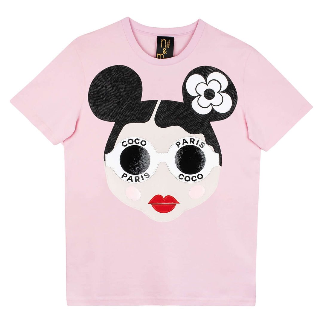 (U）♥・MOBBTシャツ　COCOROTシャツ 100－150cm】刺繍ロゴ転写プリントBOYSTシャツ