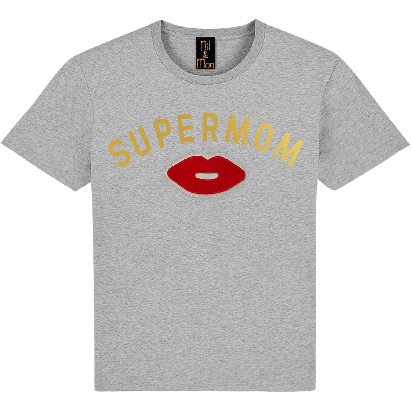 T-Shirt "Supermom" - heather grey