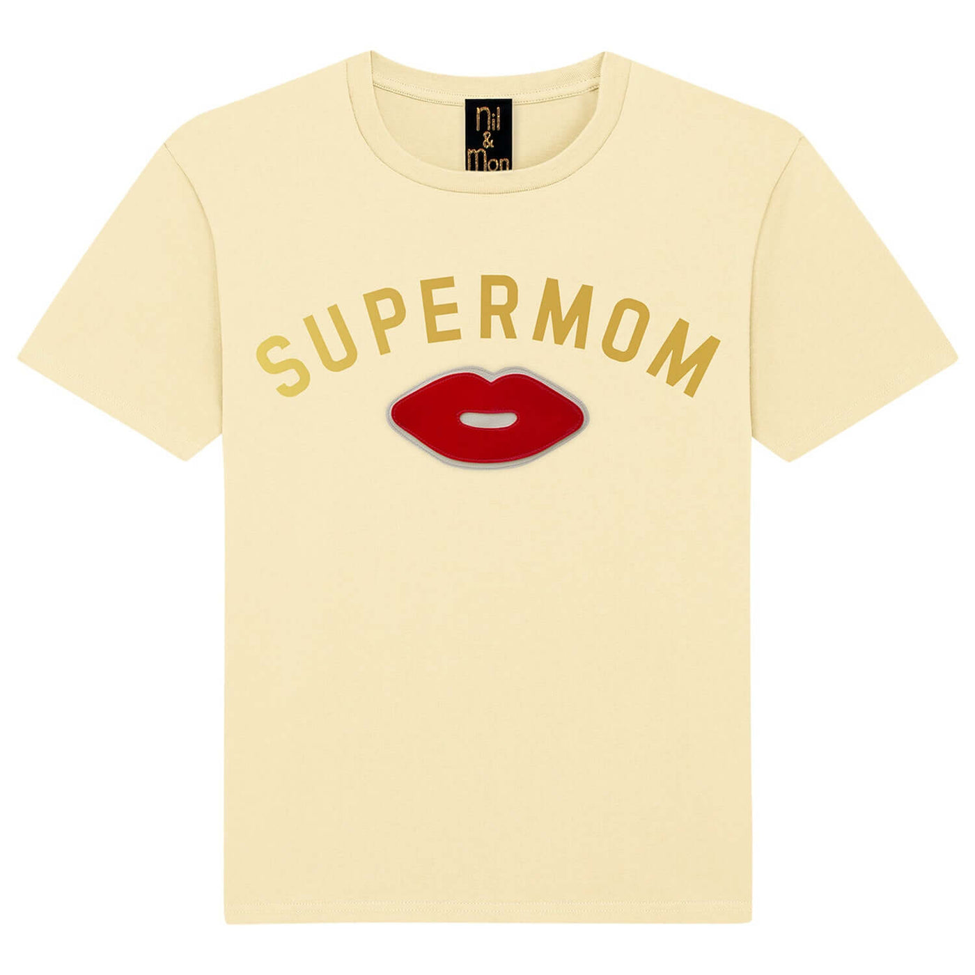 T-Shirt "Supermom" - lemon