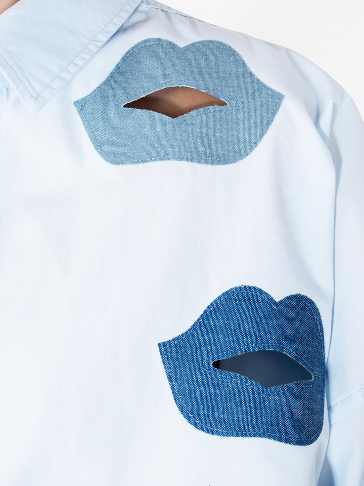 BOXY BLOUSE - BLUE CRUSH