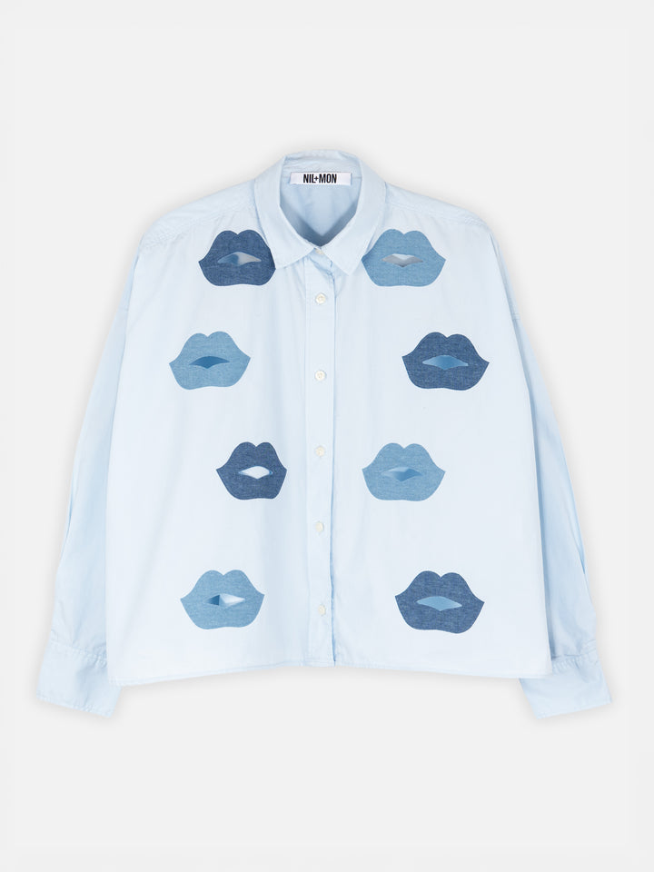 BOXY BLOUSE - BLUE CRUSH