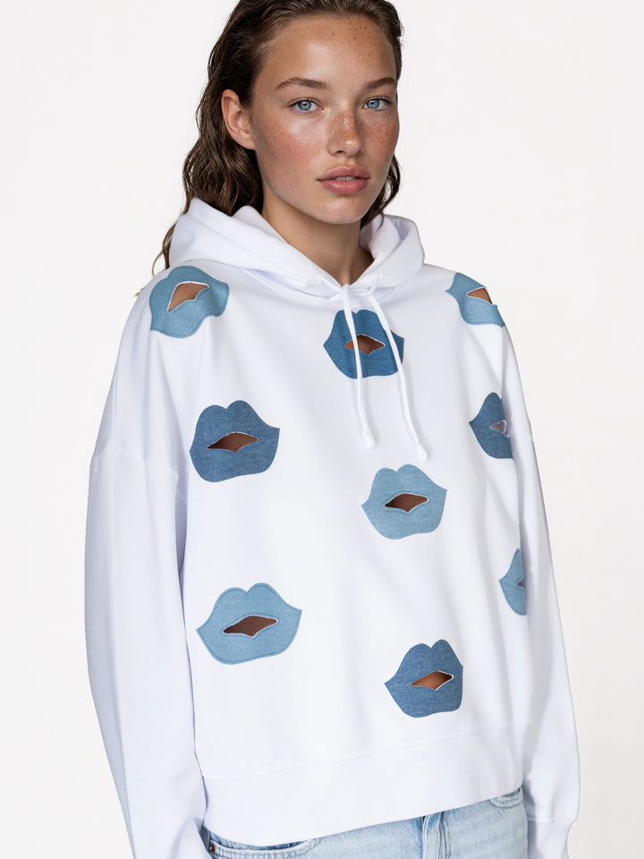 BOXY HOODIE - BLUE VELVET