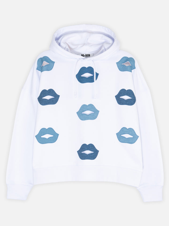BOXY HOODIE - BLUE VELVET