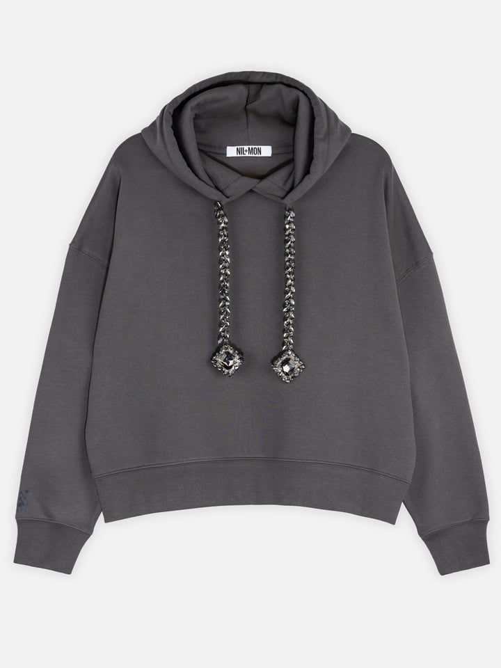 BOXY HOODIE - VOYAGE DARK GREY
